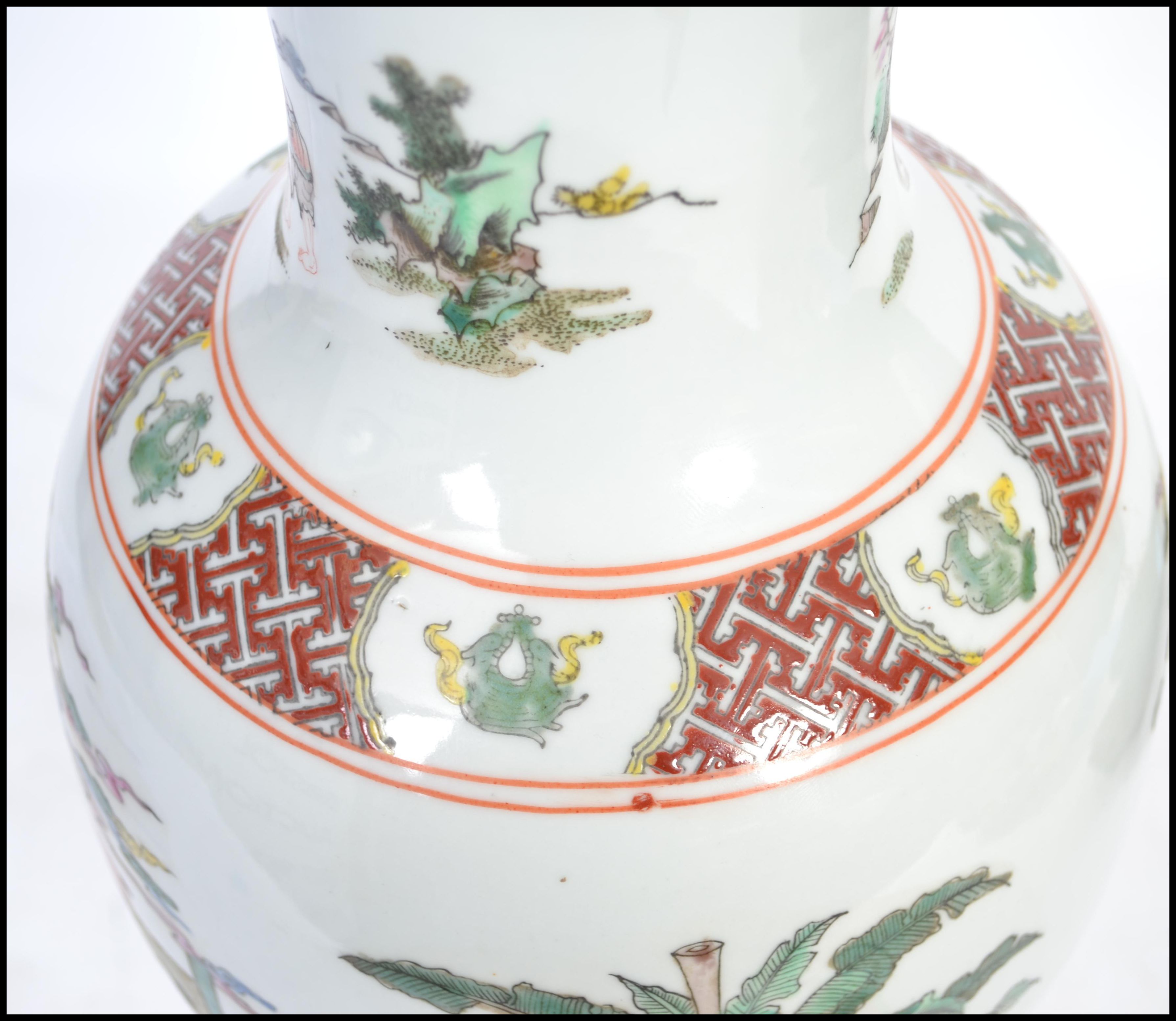 A large 18th /19th century Chinese Kangxi vase of - Image 10 of 11