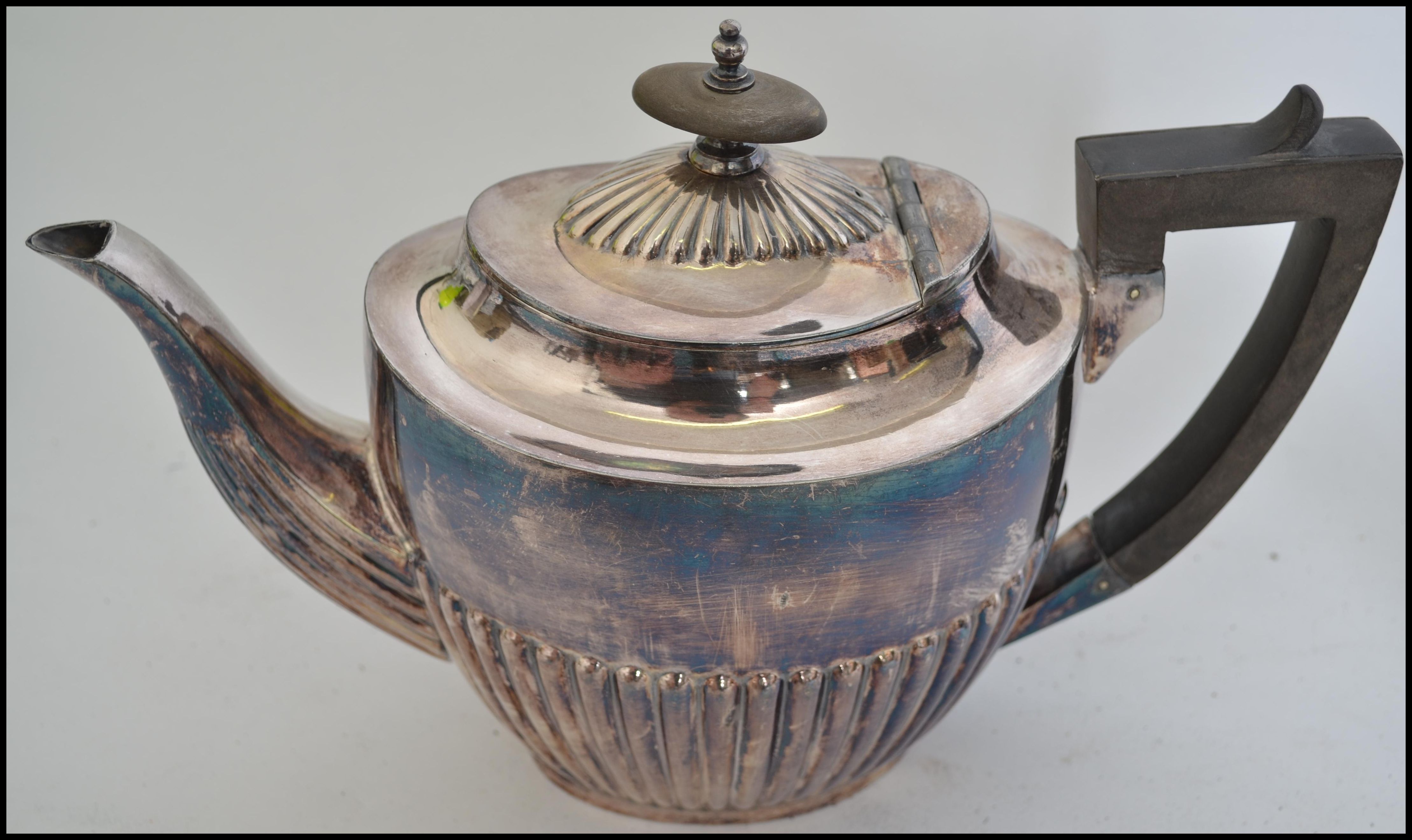 Two silver plate tea services one being an Elkingt - Image 4 of 9