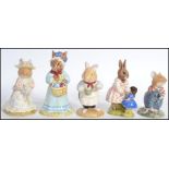 A group of five Royal Doulton Bunnykins figurines