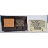 A vintage mid 20th century bakelite valve radio  m