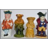 A group of four Victorian 19th century Staffordshi