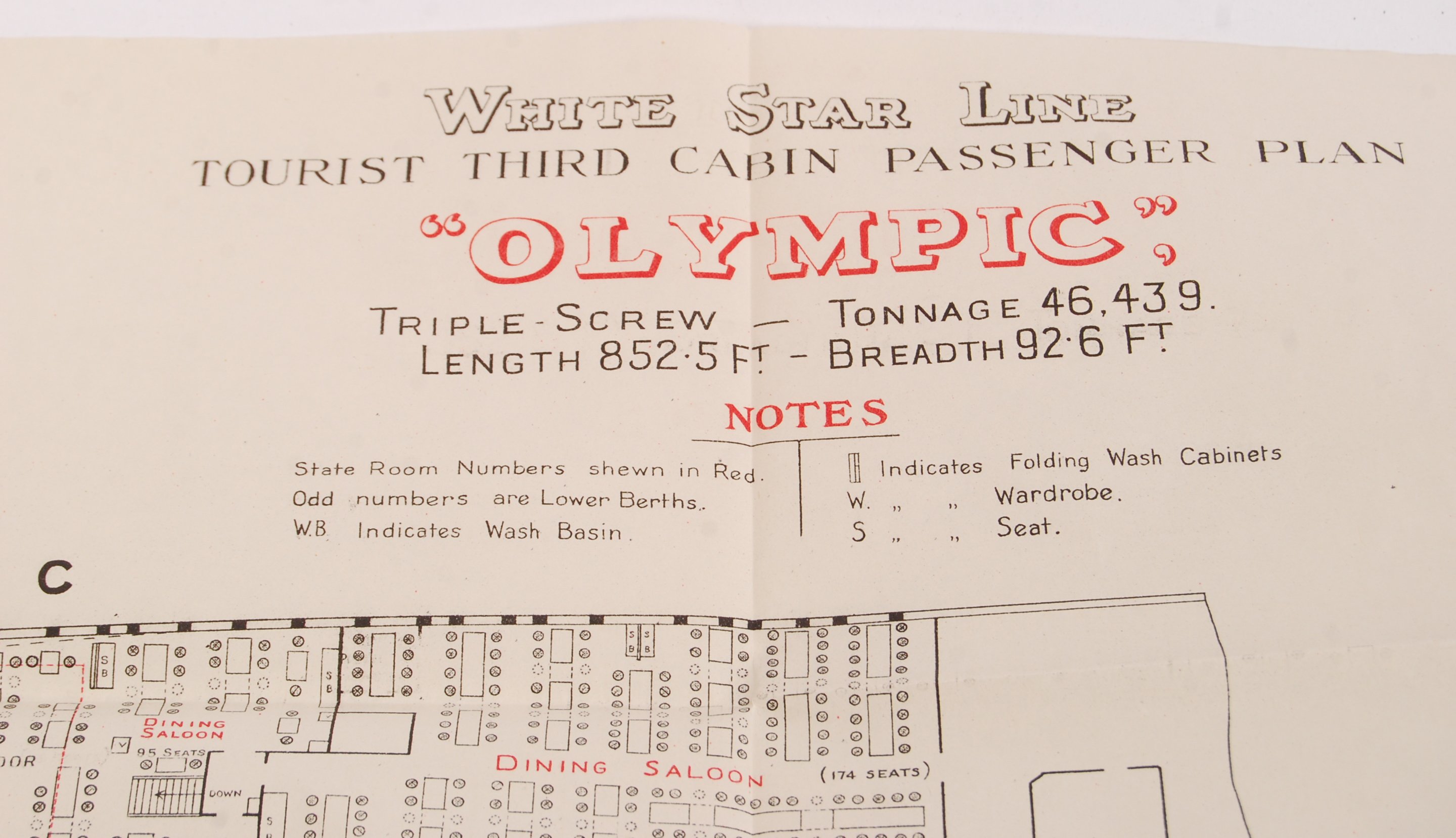 RMS OLYMPIC TOURIST CABIN PLAN - Image 3 of 7