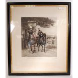 KING EDWARD VII SIGNED EDOUARD DETAILLE ANTIQUE PRINT