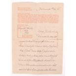 BUCHENWALD CONCENTRATION CAMP LETTER