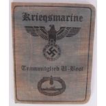 GERMAN KRIEGSMARINE IDENTITY BOOK