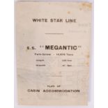 WHITE STAR LINE RMS MEGANTIC CABIN PLAN