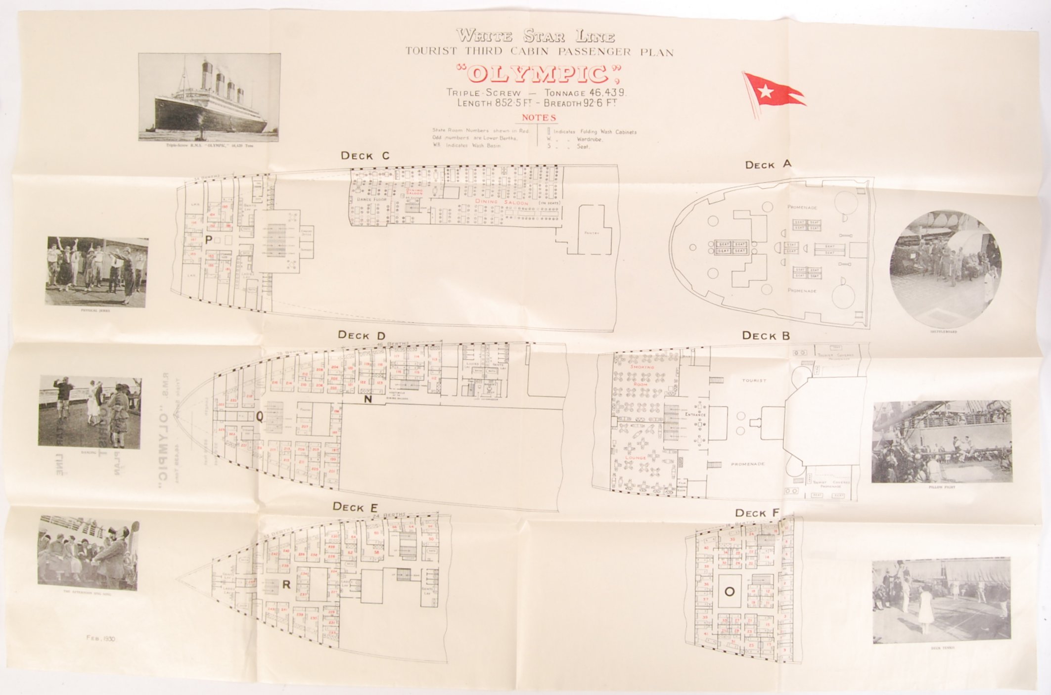 RMS OLYMPIC TOURIST CABIN PLAN - Image 2 of 7