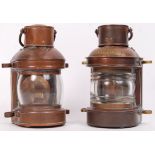 ANTIQUE COPPER SHIPPING LAMPS