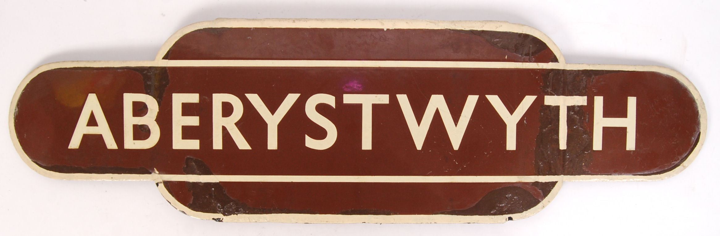 ORIGINAL ABERYSTWYTH RAILWAY SIGN