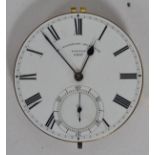 A vintage 19th century pocket watch movement by William Wagstaff Islington of London 6007 with
