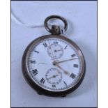 A silver Norther Line pocket watch by Goldsmiths & Silversmiths of London. The watch within 935 case