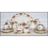 A vintage 20th century Royal Albert Old Country Roses part tea and dinner service consisting of