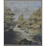 A vintage 20th century oil on canvas painting of a
