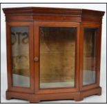 An Edwardian mahogany table top display cabinet bi