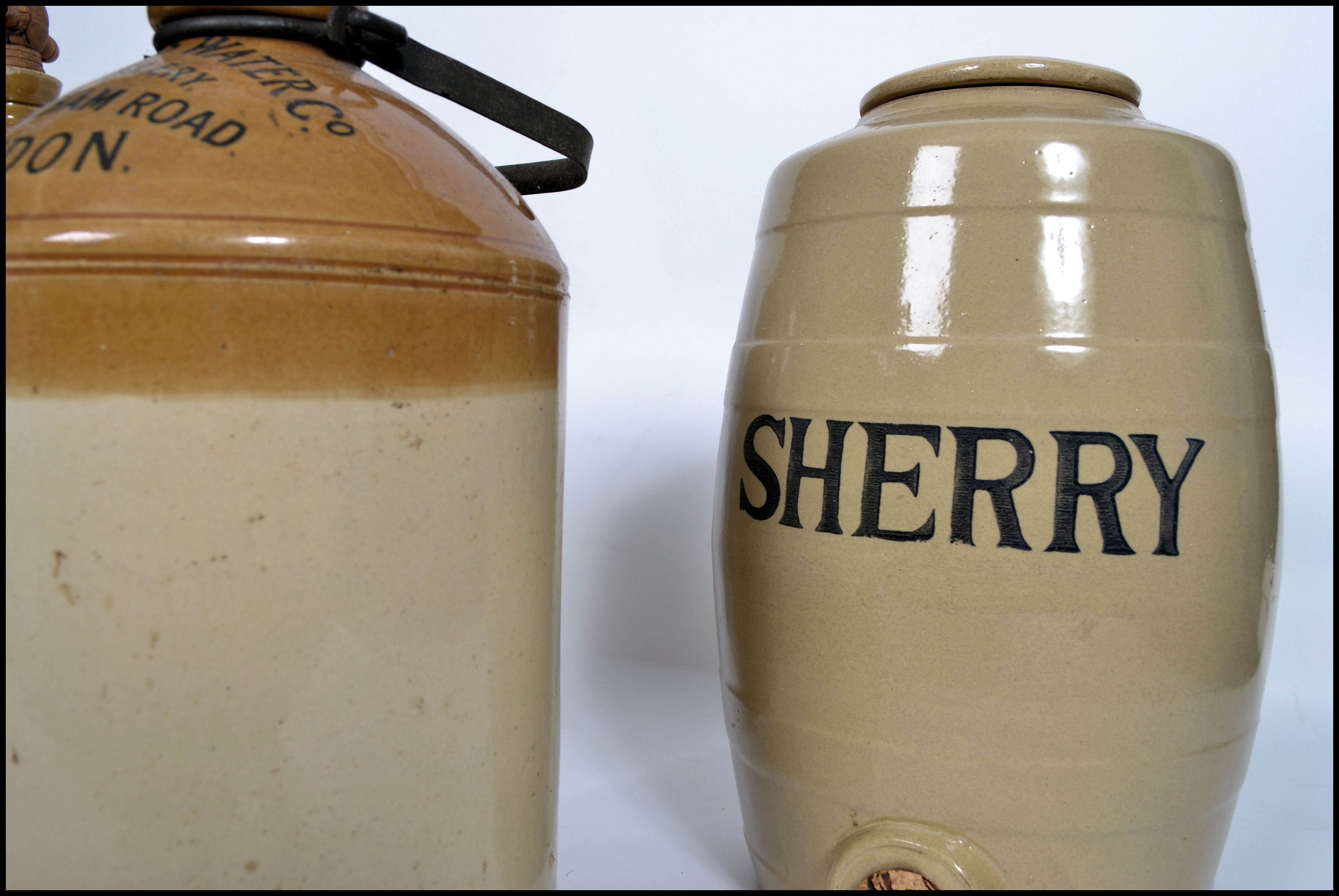 A good collection of vintage stoneware advertising jugs/flagons to include local interest, Bristol - Image 7 of 10