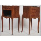 A pair of 20th century French bedsides having gall