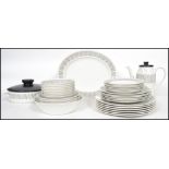 A collection of vintage mid century Midwinter Graphic black and white ceramics to include tureen,