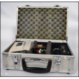 A retro 20th century Sony personal tape recorder, retaining original box and packaging, looking to