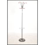 A vintage mid 20th century atomic style sputnik tubular metal coat / hat stand having angular