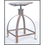 A vintage retro industrial machinist work stool, h