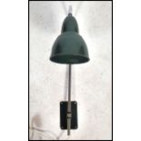 A vintage 20th century retro industrial ex military / Ministry of Defence enamel lamp with