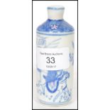 A believed 18th century Ching Dynasty Oriental ceramic scribes ink bottle decorated in blue white