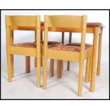 A 1970's retro Dining table and 4 chairs in the manner of Vico Magistretti. The table and chairs