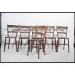 A set of 6 Victorian beech and elm windsor dining