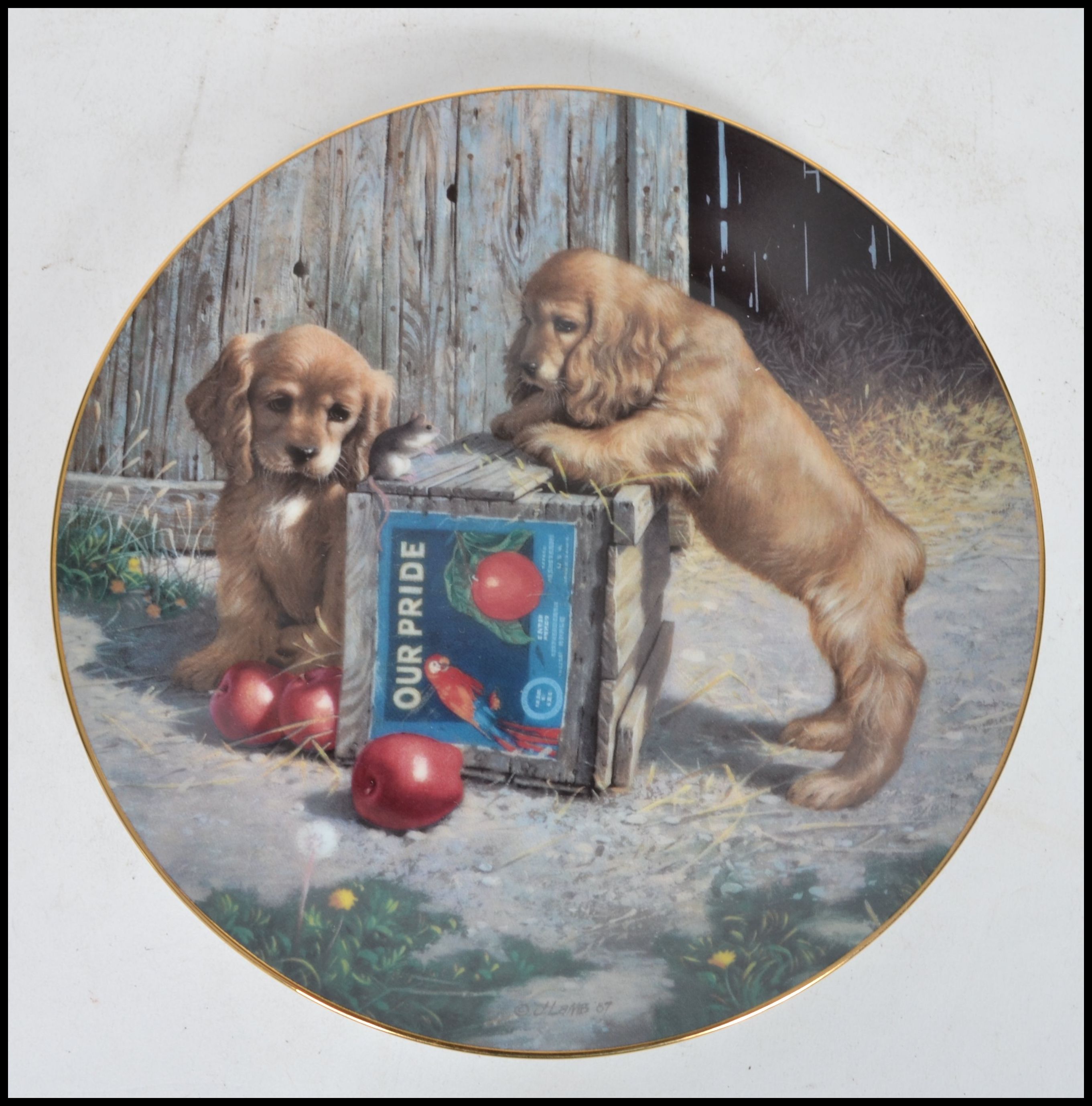 A full set of eight Hamilton Collectors plates with a series of pictures depicting Puppies - Image 9 of 11