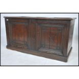 A Victorian 19th century carved oak Cassone - ches