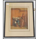 A framed and glazed picture print depicting a pair of theatrical looking pirates / sailors aboard