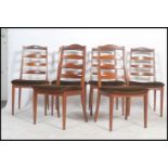 A set of six G Plan teak wood ladder back dining c