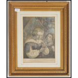 A framed and glazed Woollett of London engraving entitled Boys At Play depicting two boys blowing