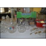 A good collection of Industrial 20th century Laboratory / chemists equipment glass bottles -