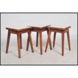 A group of three beech wood vintage 20th century s