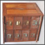 A vintage 130's / 40's oak industrial drawers, set