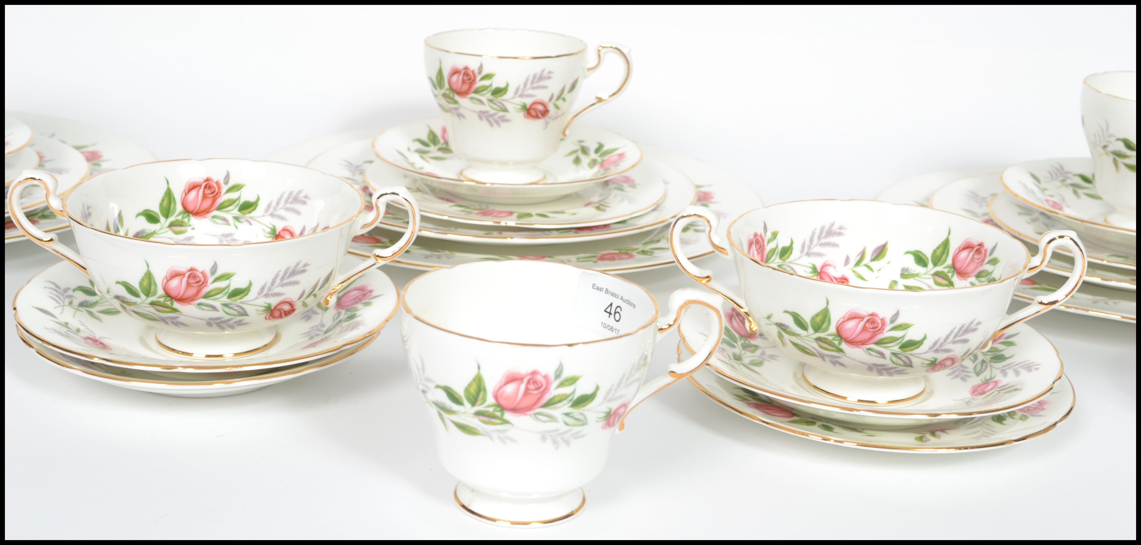 A vintage 20th century chintzy pattern part tea, soup and dinner service by Paragon in the fragrance - Image 4 of 9