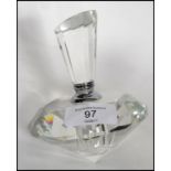 A 1930s art deco faceted cut crystal glass perfume