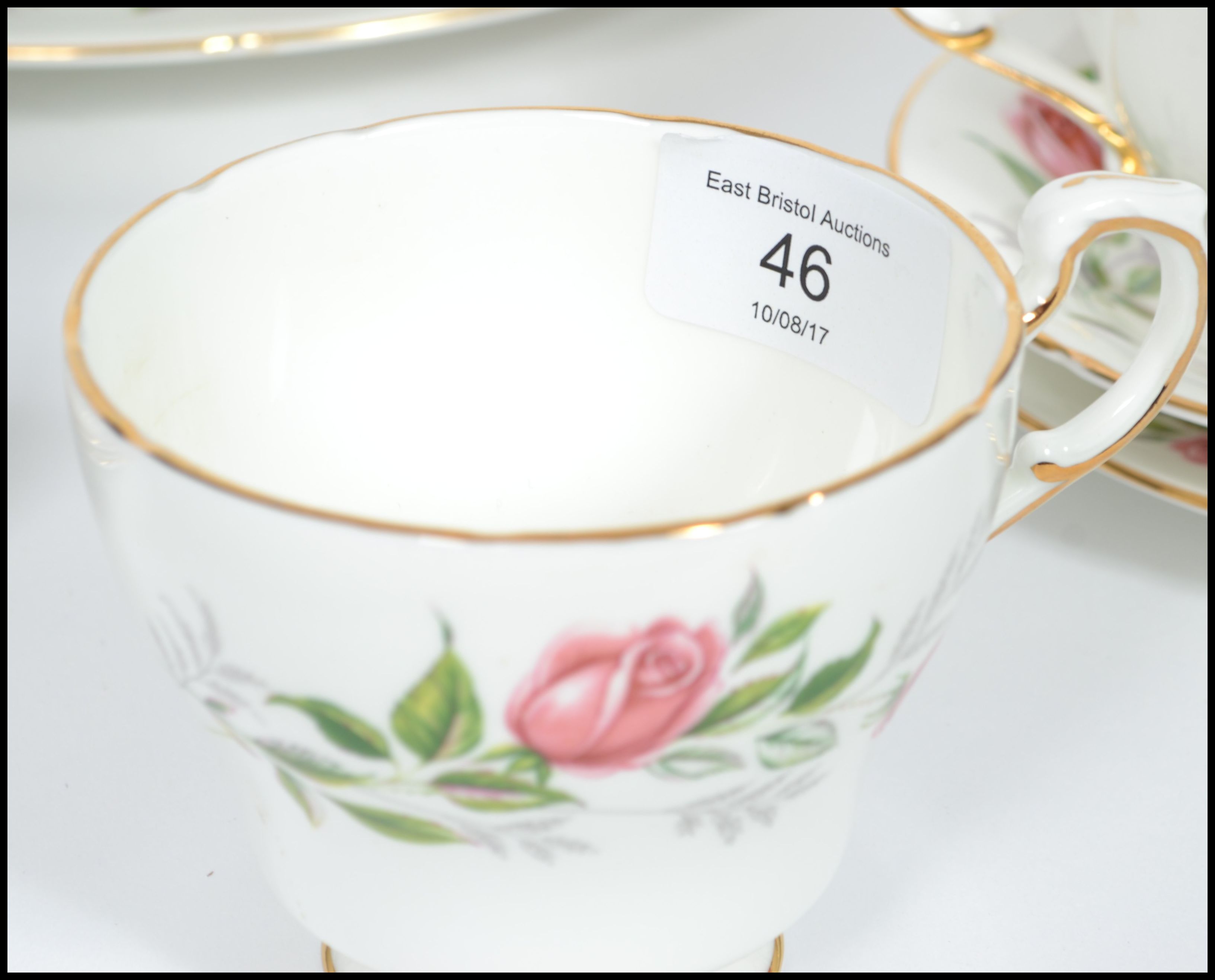 A vintage 20th century chintzy pattern part tea, soup and dinner service by Paragon in the fragrance - Image 6 of 9