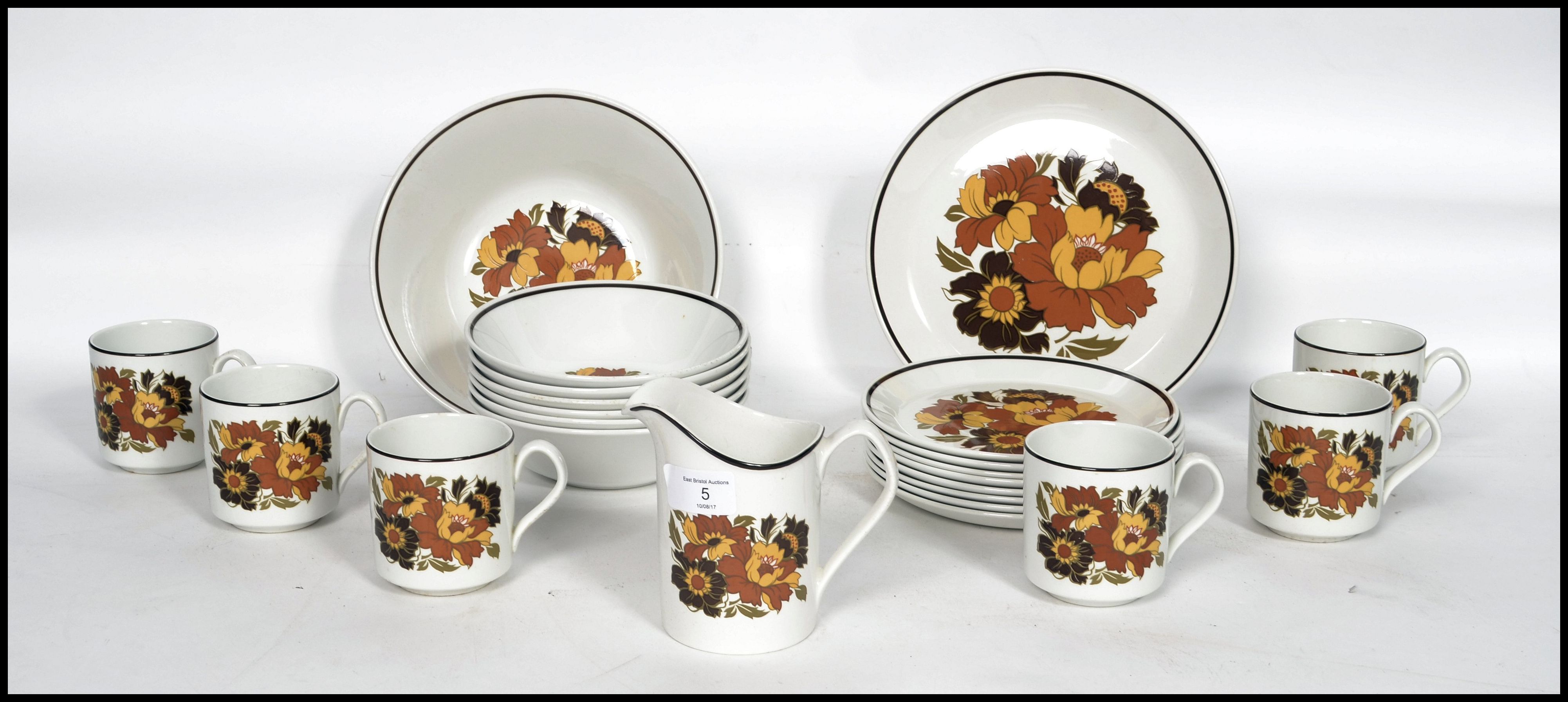 A retro 20th century floral tea service by Johnson - Bild 2 aus 9