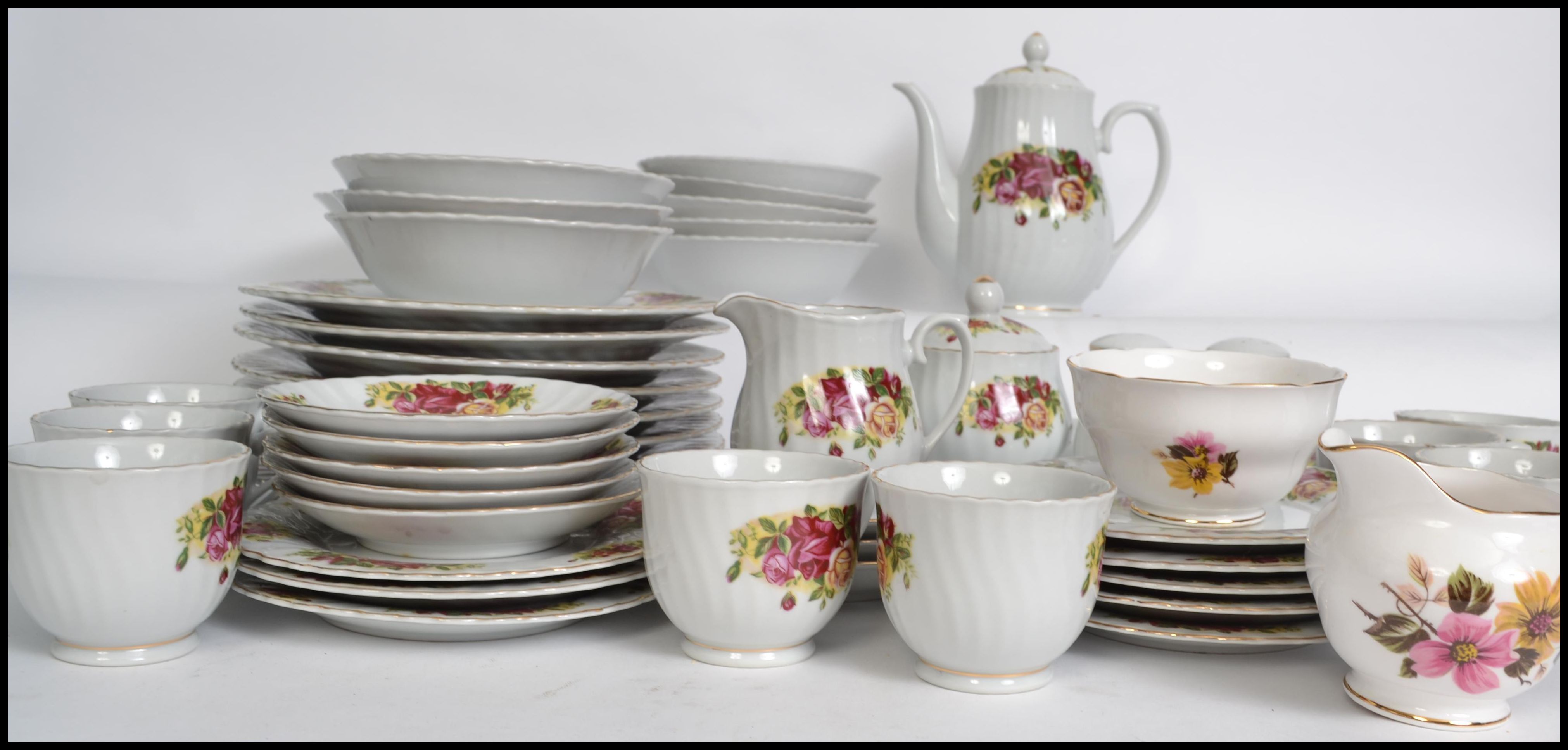 An extensive bone China tea service by Royal Norfo