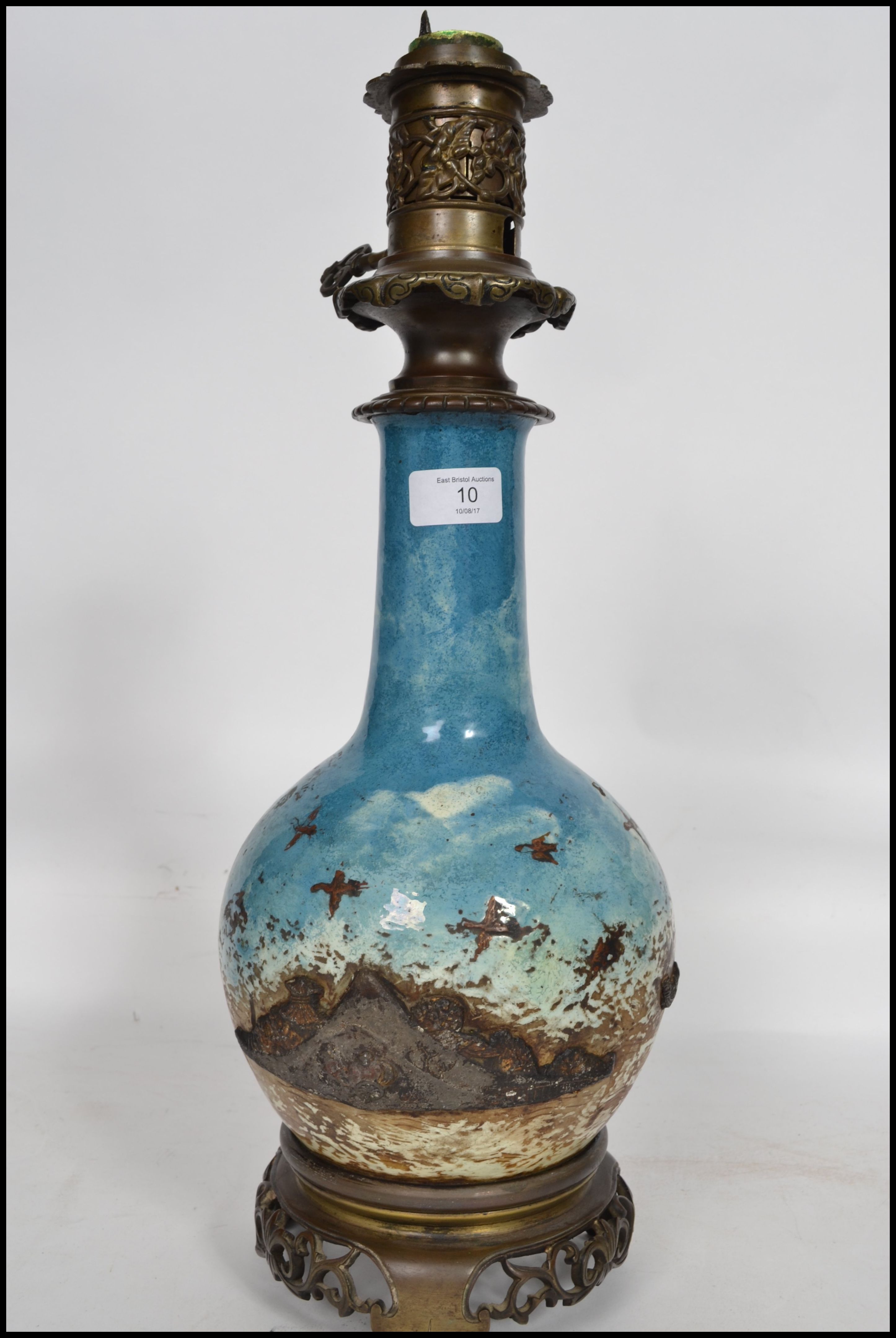 A 19th century Chinese / French table lamp in the