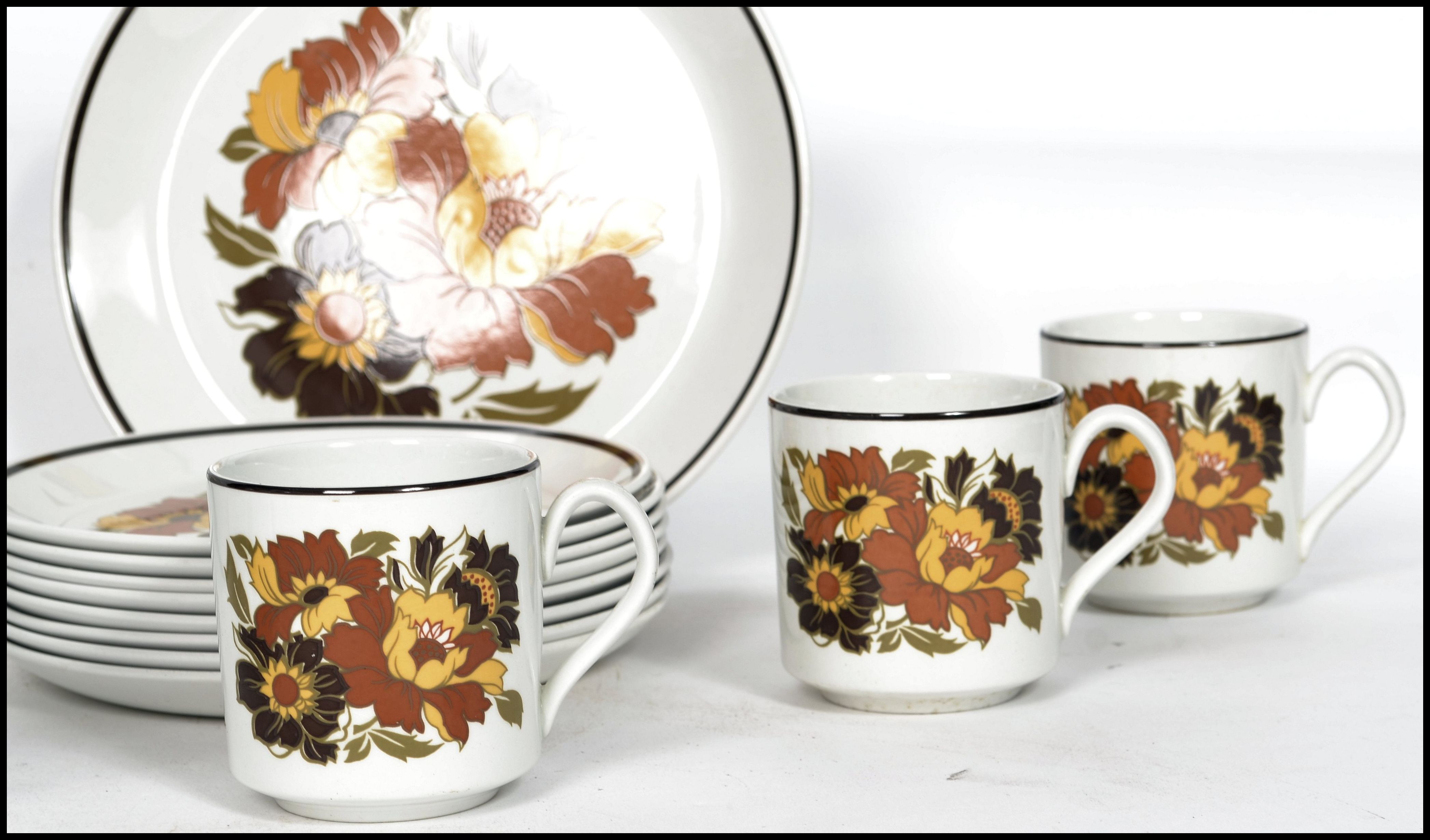 A retro 20th century floral tea service by Johnson - Bild 4 aus 9