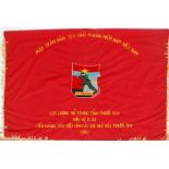 ORIGINAL 1960's VIETNAM VIET CONG BATTLE FLAG