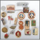 A collection of vintage and retro 20th century Russian enamel badges dating from the 1960's,