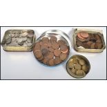 A collection of vintage coins both silver and copper dating from the 19th century please see