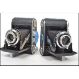 A vintage Ensign Selfix  1620 bellows camera together with another Epsilon 1620 Ensign . each with