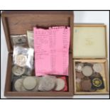 A collection of coins and collectable coins to include coins dating from George III, £5 coins etc