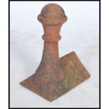 A vintage 19th century / 20th century architectural terracotta roof pitch tile having unusual