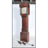 A 19th century Georgian painted face longcase clock / grandfather clock with the dial marked for